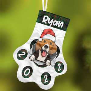 Happy Lovely Christmas - Christmas Dogs & Smiling Cats - Personalized Christmas Stocking
