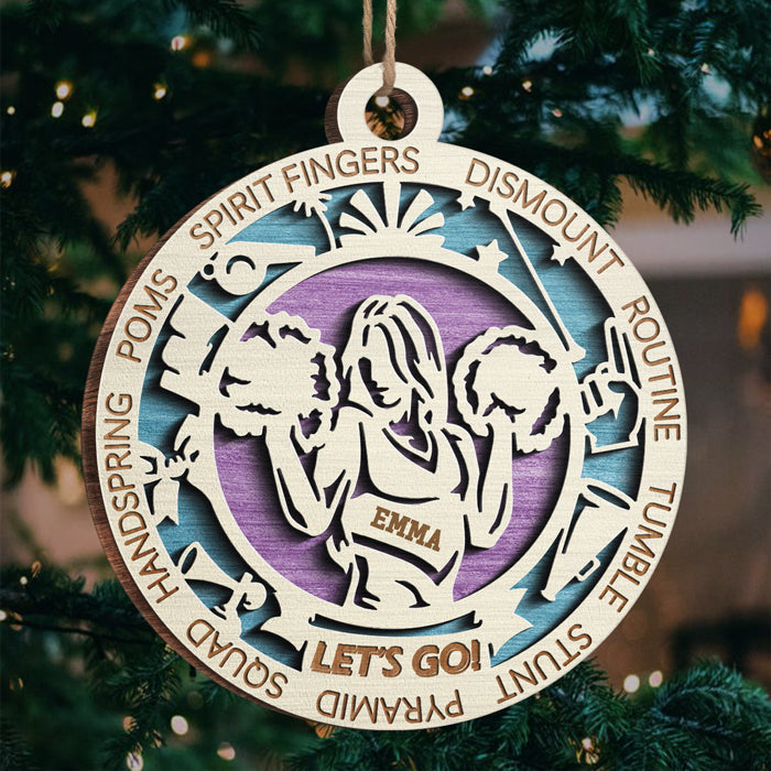 Sport Series - American Football, Baseball, Basketball, Hockey And More - Personalized Custom Round Shaped Wood Christmas Ornament