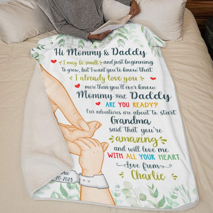 Personalized Throw Blanket for Me and Mom, or Me and Dad. A