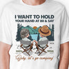 Hold Your Hand At 80 & Say Baby Let’s Go Camping - Personalized Unisex T-shirt, Hoodie, Sweatshirt - Gift For Couple, Husband Wife, Anniversary, Engagement, Wedding, Marriage, Camping Gift