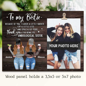 Because Of You - Personalized Photo Frame.