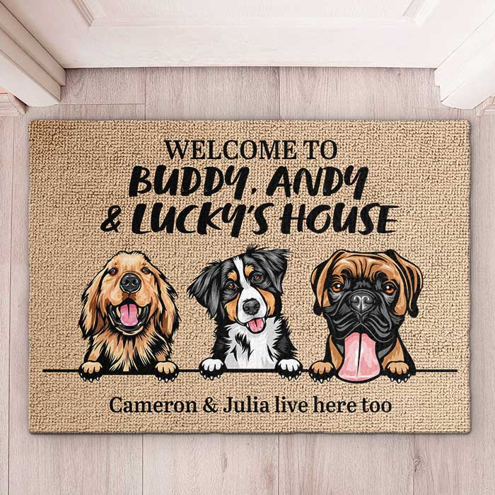 Funny Dog Doormat Dog Welcome Floor Mat Welcome Rug Shaggy Rug For Bedroom