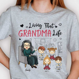 Living The Grandma Nana Life - Gift For Mom, Grandma - Personalized Unisex T-shirt, Hoodie