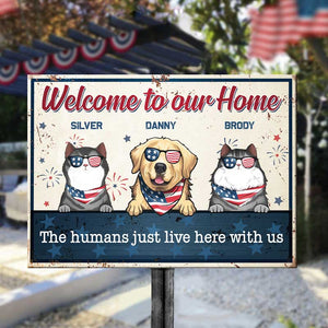 funny welcome to our home signs