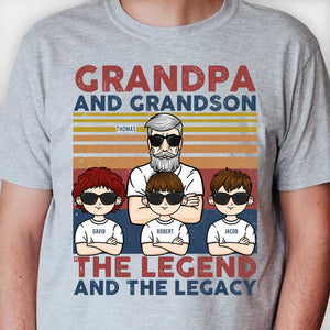 Grandpa & Grandson, Partners In Crime - Personalized Unisex T-shirt, Hoodie - Gift For Dad, Grandpa