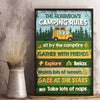 Sit By The Campfire Explore & Relax Watch Lots Of Sunsets - Personalized Vertical Poster