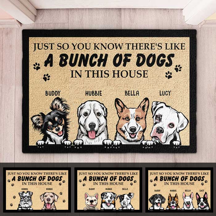 No Need To Knock We Know You Are Here Dog Doormat Personalized Dog Mud -  PERSONAL84