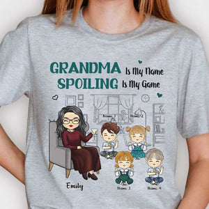Grandma Granny Is My Name Spoiling Is My Game - Gift For Mom, Grandma - Personalized Unisex T-shirt, Hoodie