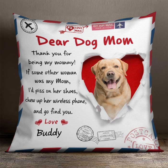 Thank You For Being My Parents - Gift For Dog Lovers, Upload Image - Personalized Camping Pillow (Insert Included).