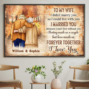 Destiny Made Us A Couple - Gift For Couples, Personalized Horizontal Poster.
