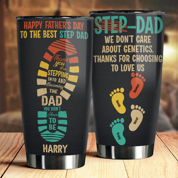 Step Dad Tumbler With Kids Names, Father's Day Gifts Stepdad, Personalized  Gifts For Stepdad, Step Father Gifts Tumbler - Best Personalized Gifts For  Everyone