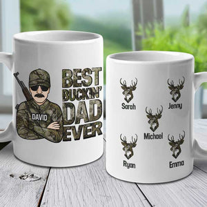 Best Bucking Dad Ever - Hunting Dad - Personalized Mug.