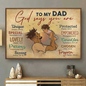 Proud Of Black Dad -  Horizontal Poster.