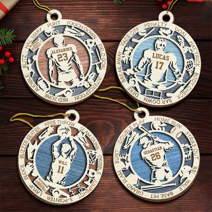 American Football Player Ornament Gift For Football Lovers - Custom Gift  For Football Player H2511