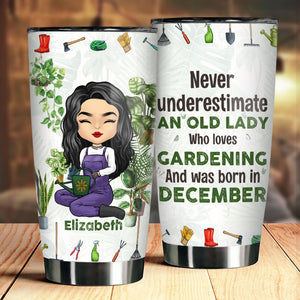 A Woman Who Loves Gardening - Personalized Tumbler - Gift For Gardening Lovers