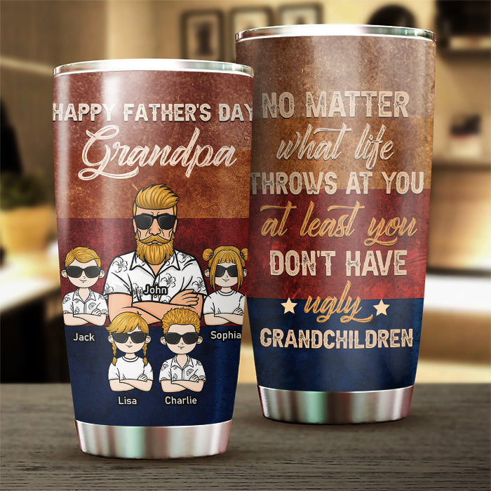 Custom Photo engraved tumbler, Grandparent gift idea, Photo