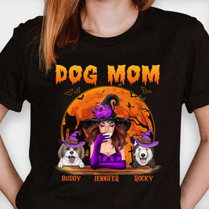 Halloween Dog Mom Dark Night - Gift For Dog Lovers, Personalized Unisex T-Shirt.