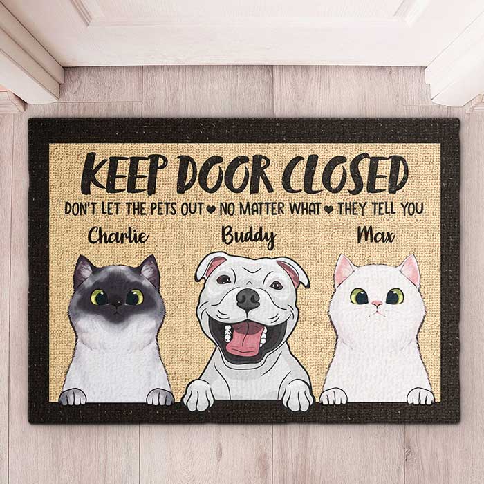 Welcome To The Pet Home - Funny Personalized Pet Decorative Mat