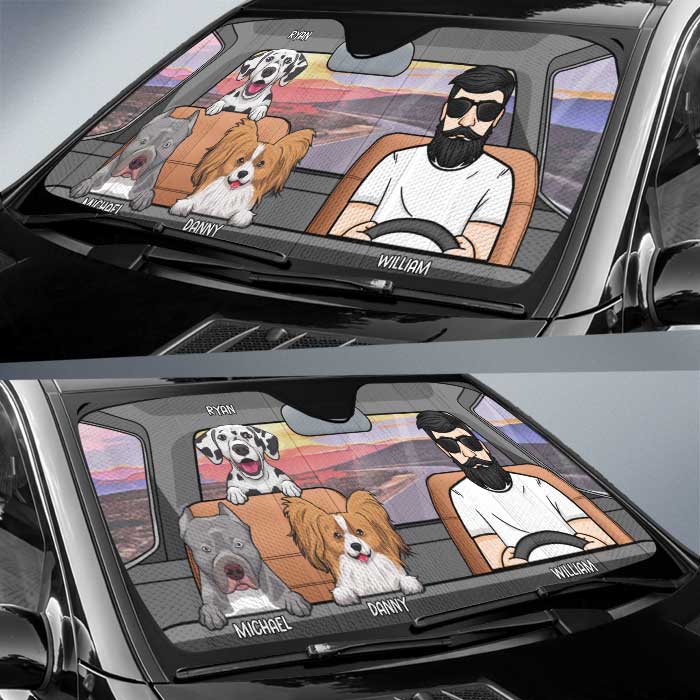 Car Protection With Fur Babies - Personalized Dog Auto Sun Shade - Pawfect  House