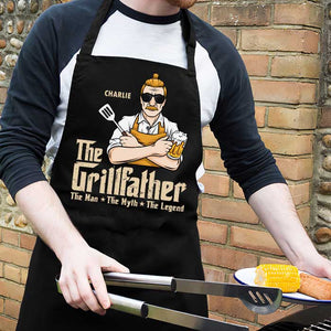 The Grillfather - Gift For Dad - Personalized Apron.