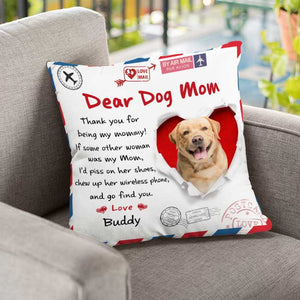 Thank You For Being My Parents - Gift For Dog Lovers, Upload Image - Personalized Camping Pillow (Insert Included).
