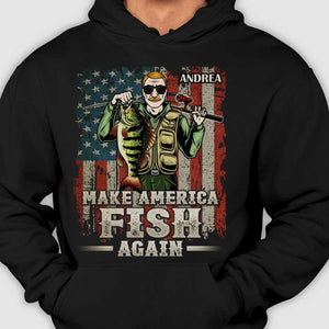 Make America Fish Again - Personalized Unisex T-Shirt.