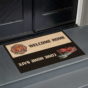Come Home Safe - Funny Personalized Decorative Mat.