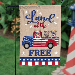 America, Land Of The Free - 4th Of July Decoration - Personalized Dog Flag.
