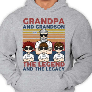 Grandpa & Grandson, Partners In Crime - Personalized Unisex T-shirt, Hoodie - Gift For Dad, Grandpa