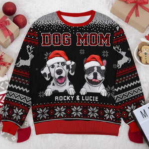 Best Dog Mom & Dog Dad Ever - Personalized All-Over-Print Sweatshirt.