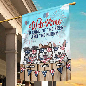 Happy 4th Of July For Dog Lovers - 4th Of July Decoration - Personalized Dog Flag.