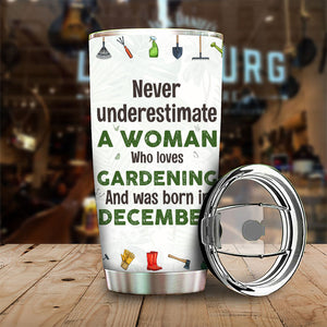 A Woman Who Loves Gardening - Personalized Tumbler - Gift For Gardening Lovers