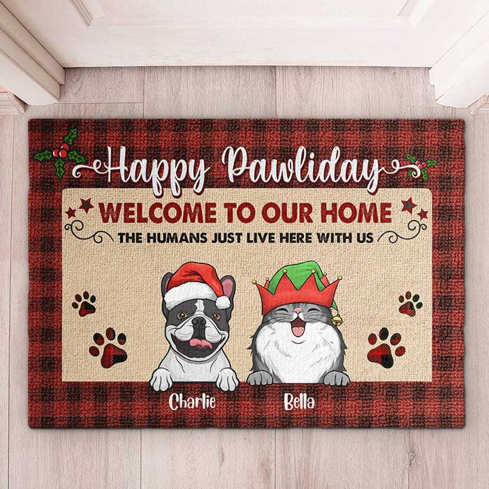 Christmas Dogs Welcome Doormat