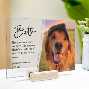 Heaven In Our Home - Upload Image, Personalized Acrylic Plaque.