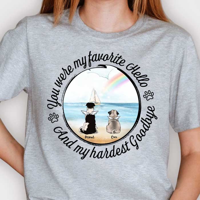 You Were My Favorite Hello - And My Hardest Goodbye - Personalized Unisex T-Shirt.
