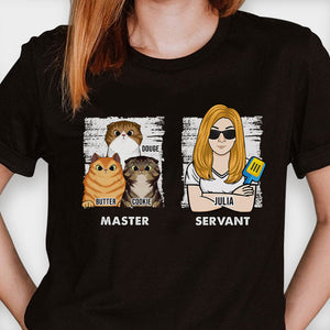 Cat Master & Human Servant - Gift for Cat Lovers - Personalized Unisex T-Shirt, Hoodie