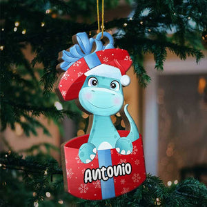 Happy A Roarrrsome Christmas - Personalized Shaped Ornament.