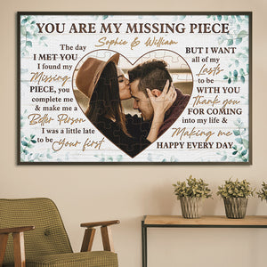 I Want All Of My Lasts To be With You - Upload Image, Gift For Couples - Personalized Horizontal Poster.