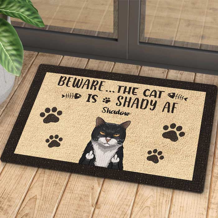 Heart Shaped Paws Welcome Mat