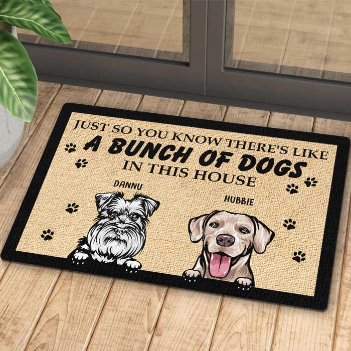 Dog Custom Doormat Just's A Bunch Of Hocus Pawcus Personalized Gift Fo -  PERSONAL84