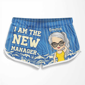 Under New Management - Personalized Couple Beach Shorts - Gift For Couples, Husband Wife