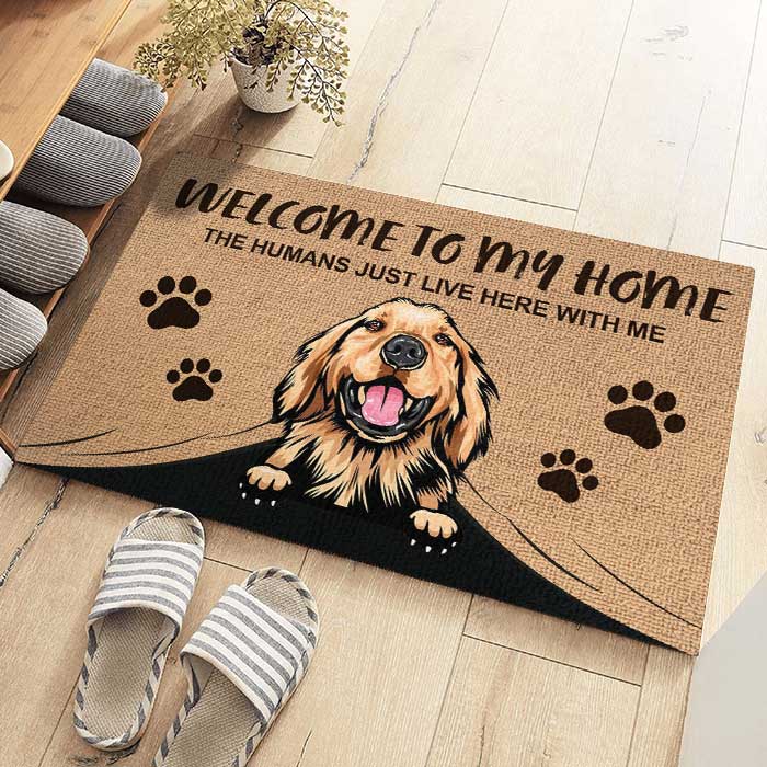 Buy: Personalized Golden Retriever Doormat All Dog