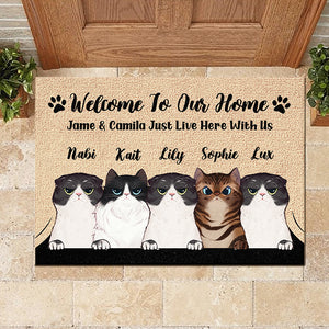 Welcome To Our Home - Personalized Decorative Mat.