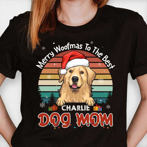 Merry Woofmas To The Best Mom & Dad - Personalized Unisex Sweatshirt, T-shirt, Hoodie.