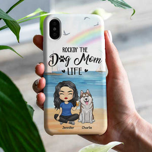 Rockin' The Dog Mom Life - Gift For Dog Mom, Personalized Phone Case.