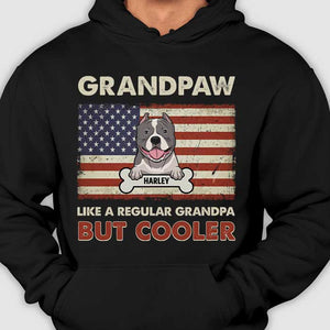 Grandpaw Like A Regular Grandpa But Cooler - Gift for Dog Dads - Personalized Unisex T-Shirt.