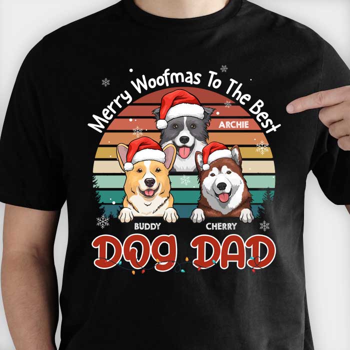 Merry Woofmas To The Best Mom & Dad - Personalized Unisex Sweatshirt, T-shirt, Hoodie.