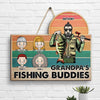Grandpa's Fishing Buddies - Gift For Dad, Grandpa - Personalized Shaped Wood Sign