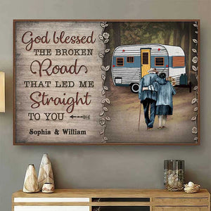 The Road That Led Me Straight To You - Personalized Horizontal Poster.