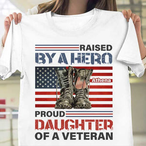 Raised By A Hero - Personalized Unisex T-Shirt.